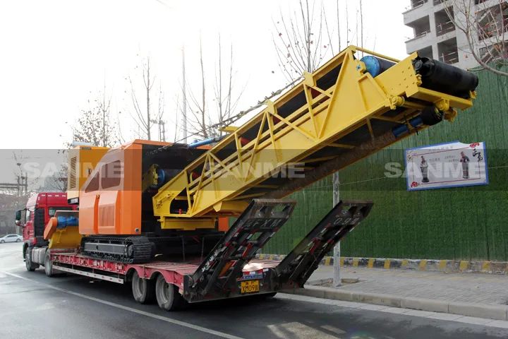 顛覆傳統(tǒng)裝車方式，山美履帶式取料機助您實現(xiàn)降本增效、節(jié)能減排！